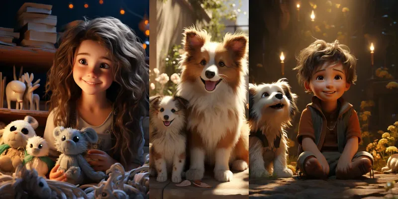 Animated 3D Cartoon Scenes generated by undefined