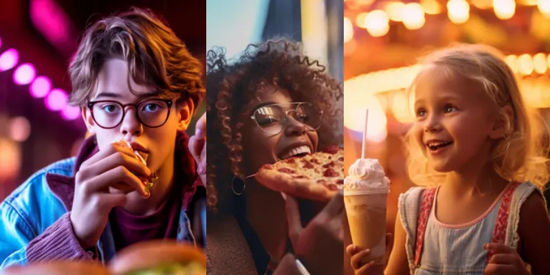 Stock Images Of People Eating generated by undefined
