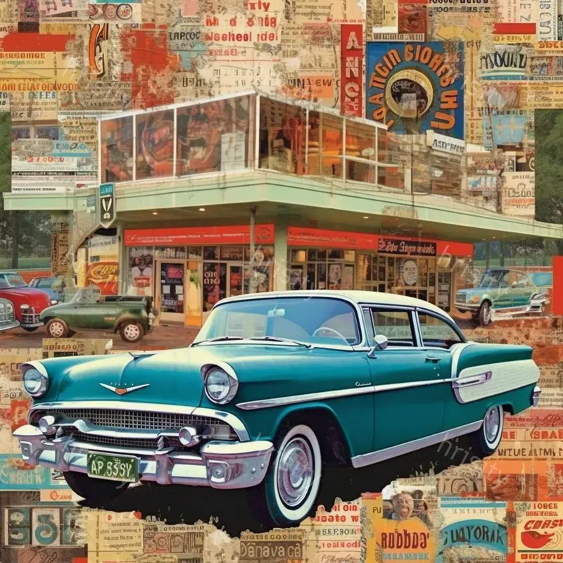 Vintage Magazine Collage Art