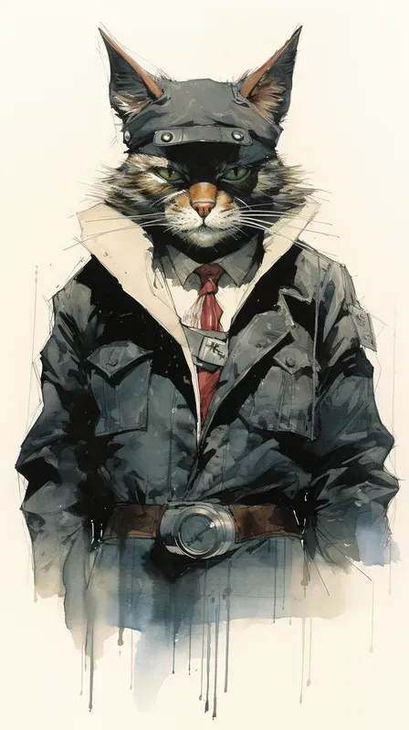 Sly Anthropomorphic Detective Animals