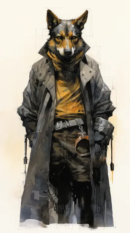 Sly Anthropomorphic Detective Animals