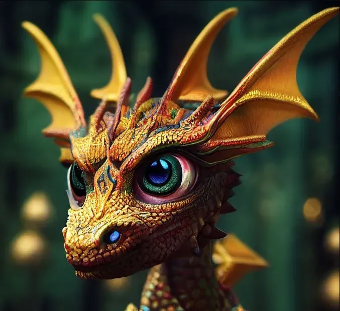 Colorful Baby Dragon