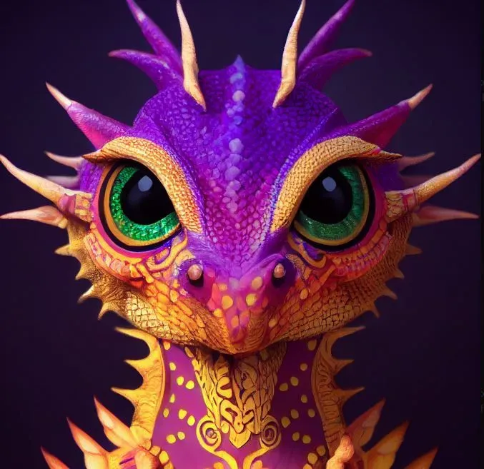 Colorful Baby Dragon