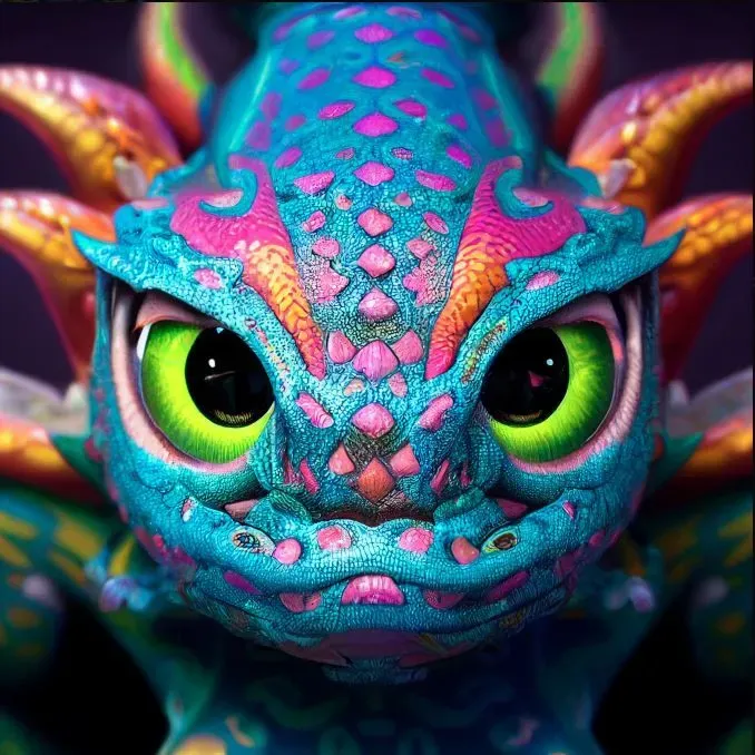 Colorful Baby Dragon