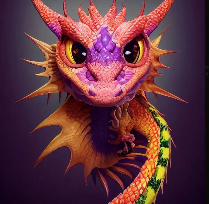 Colorful Baby Dragon