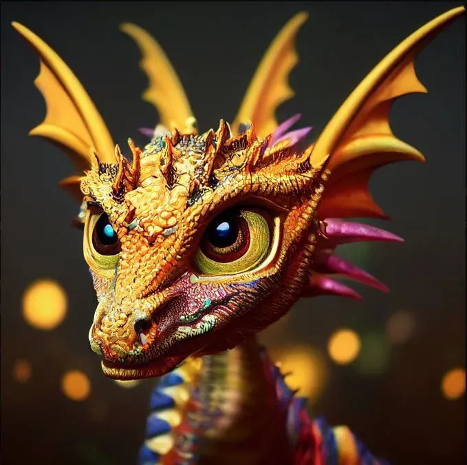 Colorful Baby Dragon