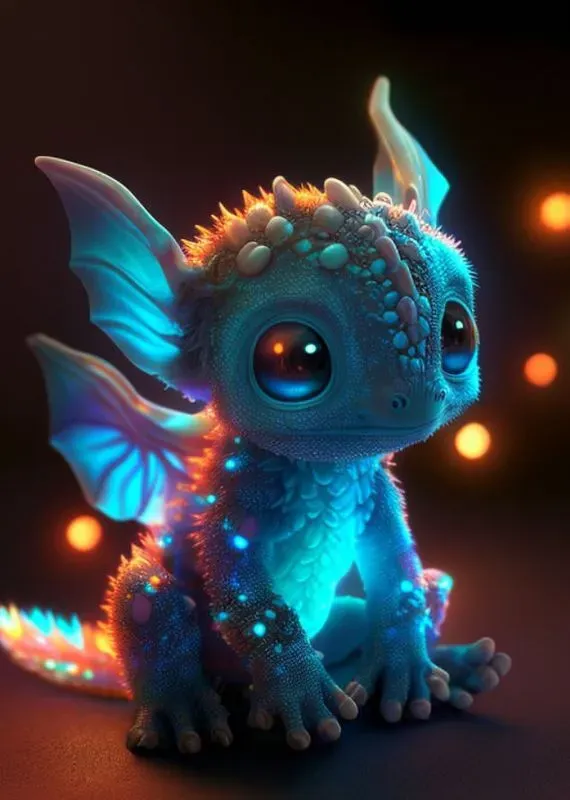 Neon Baby Dragons