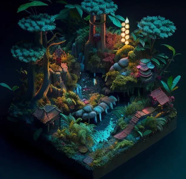 Colorful Japanese Dioramas