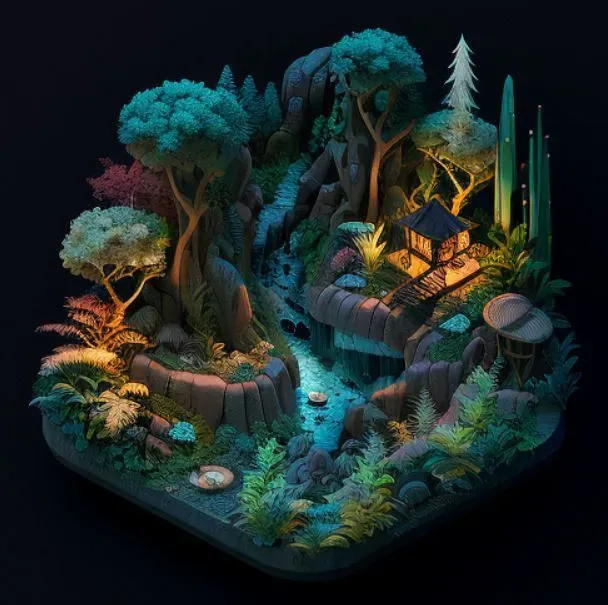 Colorful Japanese Dioramas