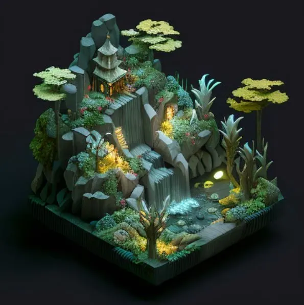 Colorful Japanese Dioramas