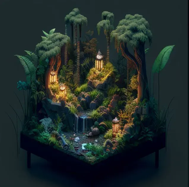 Colorful Japanese Dioramas