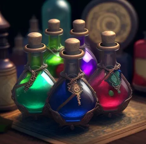 Glowing Potion Bottles