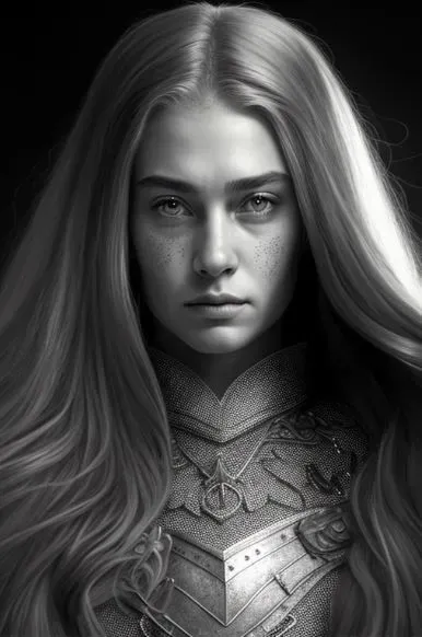 Photorealistic Fantasy BW Portraits