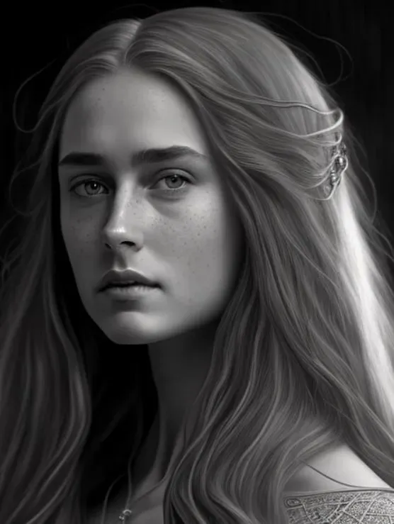 Photorealistic Fantasy BW Portraits