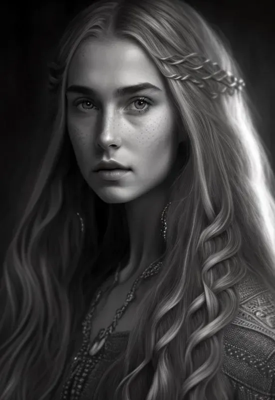 Photorealistic Fantasy BW Portraits