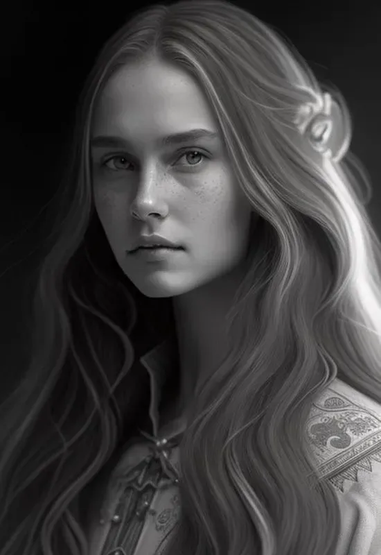 Photorealistic Fantasy BW Portraits