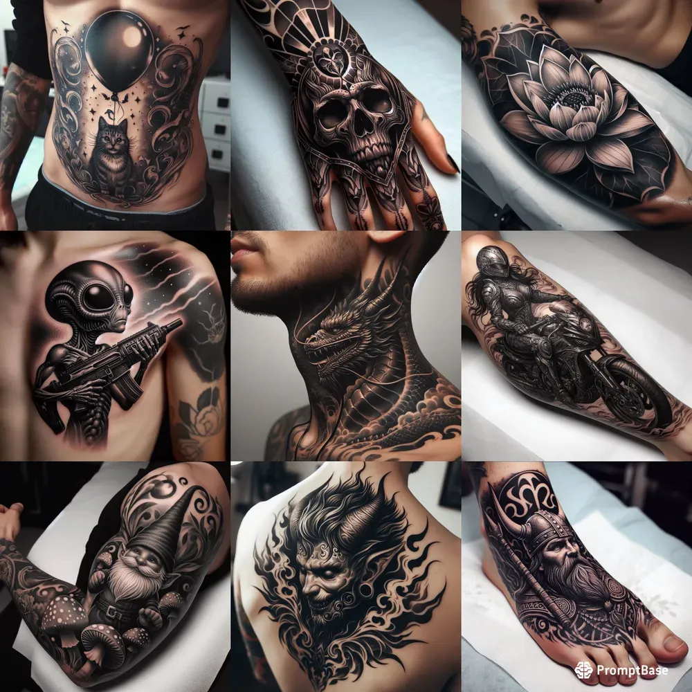 Black Tattoos All Parts Of Body