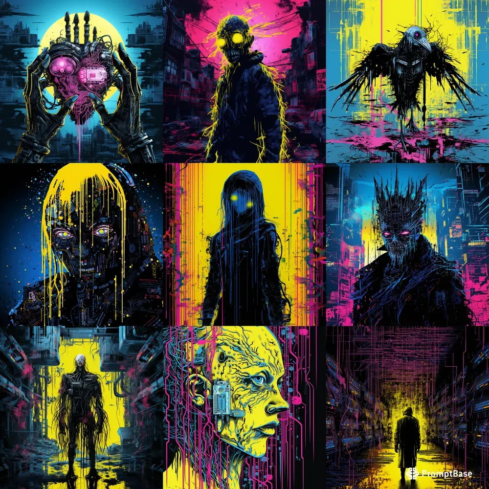 Cyberpunk Horror Apocalyptic Artworks