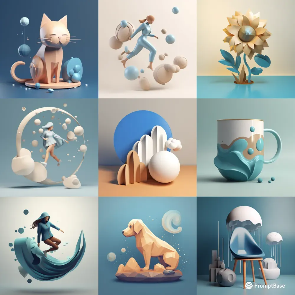 Luminous 3D Daily Objects For Socials