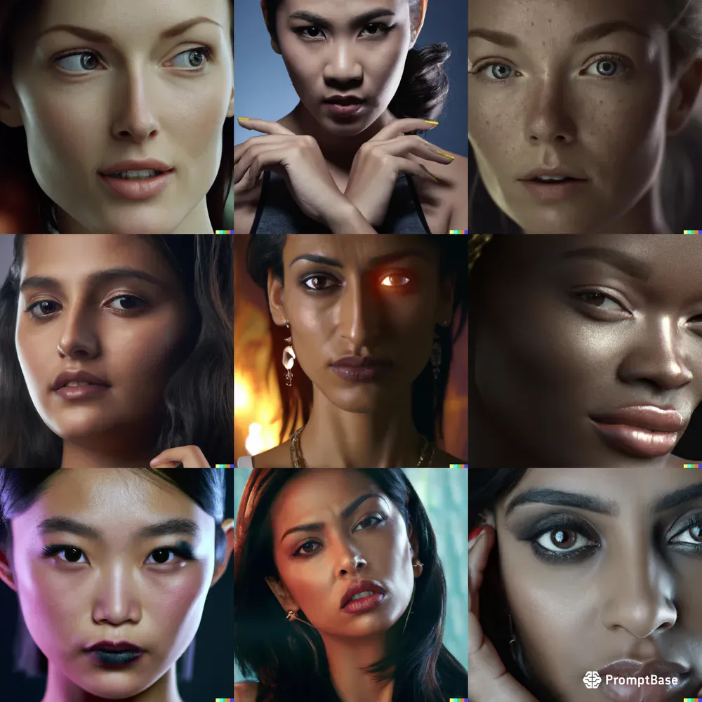 Photorealistic Portrait Women Variations