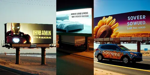 Billboards Advertising At Highways generated by midjourney
