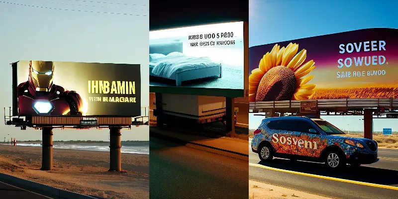 Billboards Advertising At Highways generated by undefined