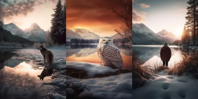 Serene Winter Scenes generated by undefined