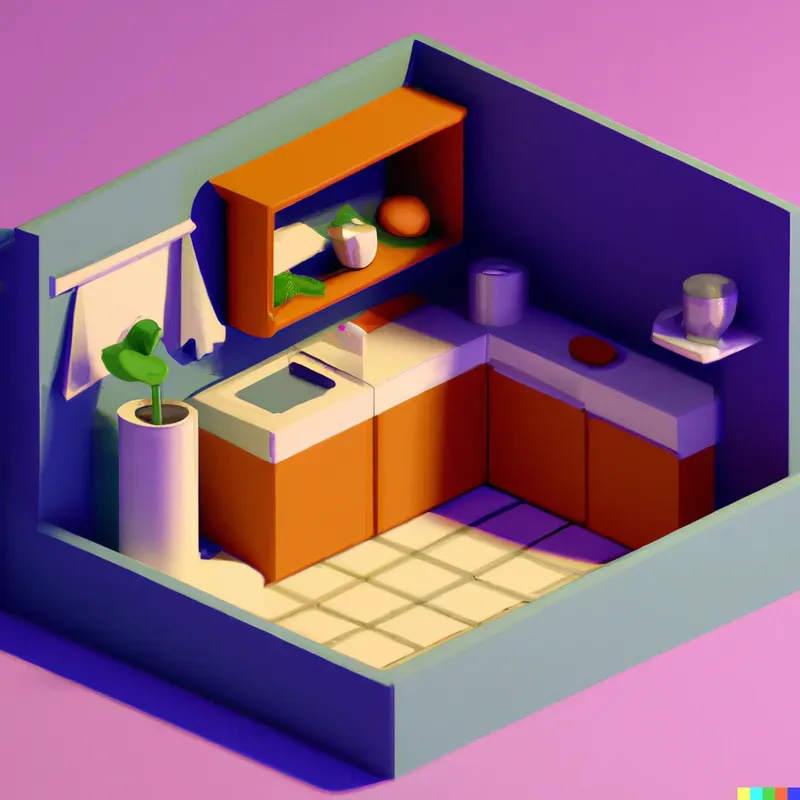 Colorful Isometric Rooms