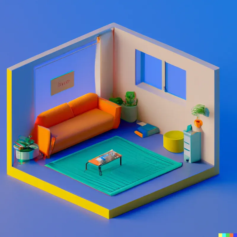 Colorful Isometric Rooms