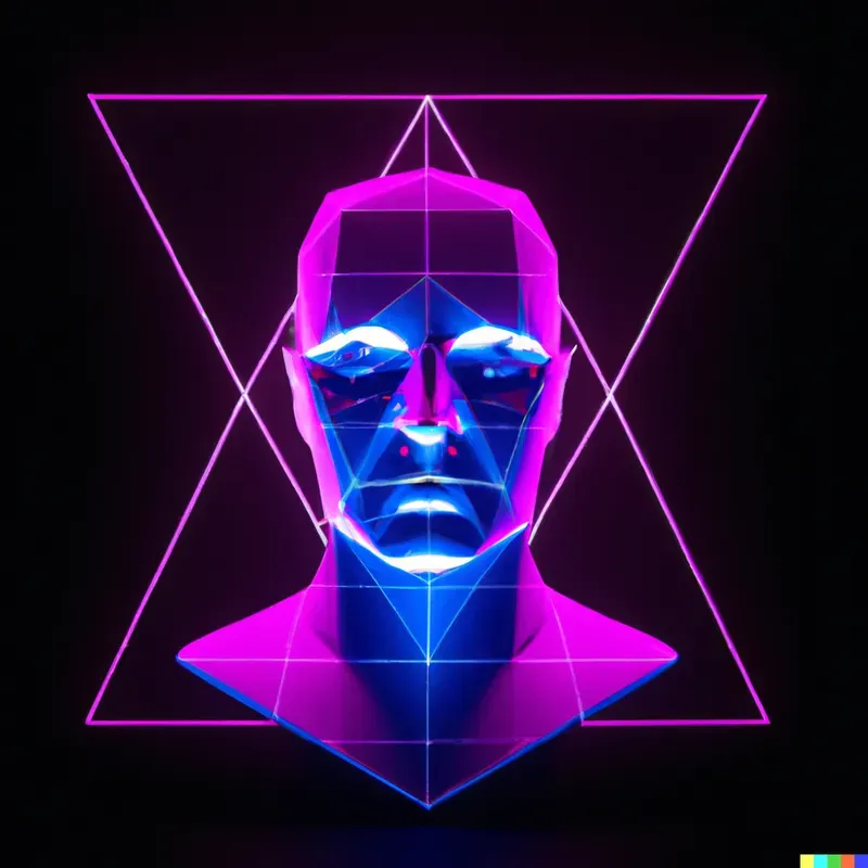 Symmetrical Neon Faces