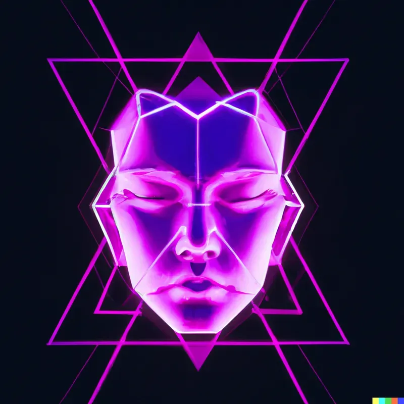 Symmetrical Neon Faces