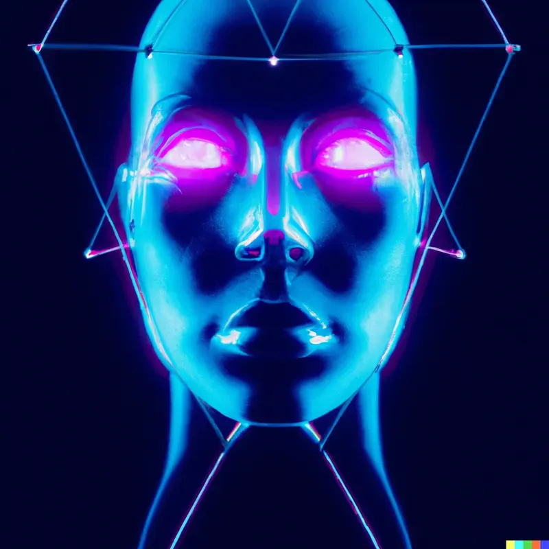 Symmetrical Neon Faces