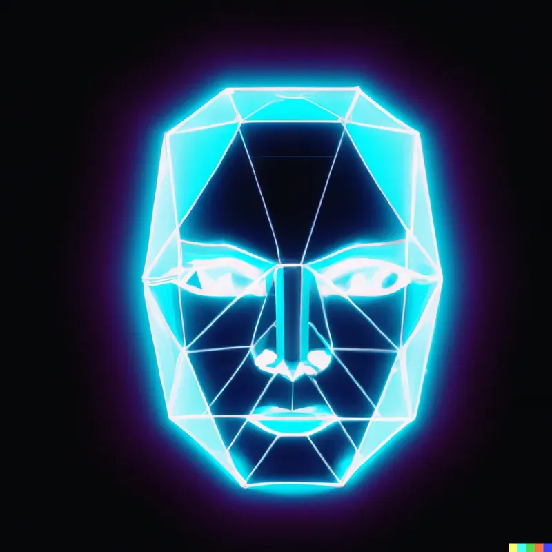 Symmetrical Neon Faces