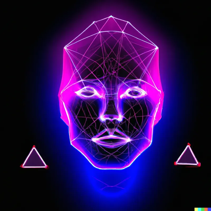 Symmetrical Neon Faces