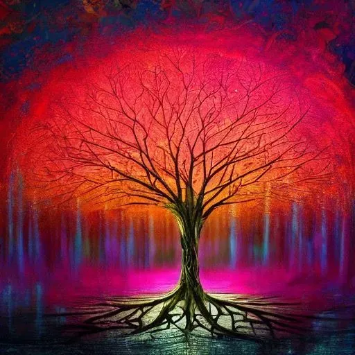 Vibrant Tree Art