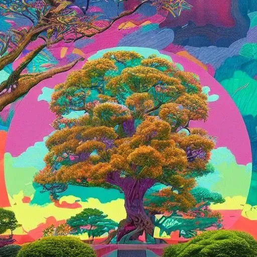 Vibrant Tree Art