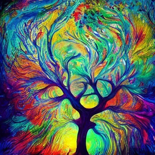 Vibrant Tree Art