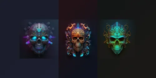 Detailed Skulls generated by midjourney