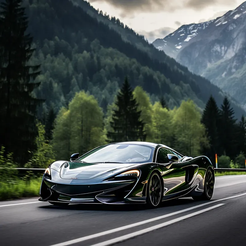 Stylish Cars Driving In Valley Nature