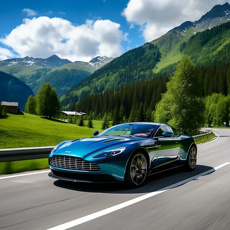 Stylish Cars Driving In Valley Nature