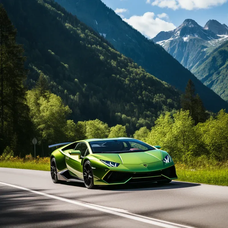 Stylish Cars Driving In Valley Nature
