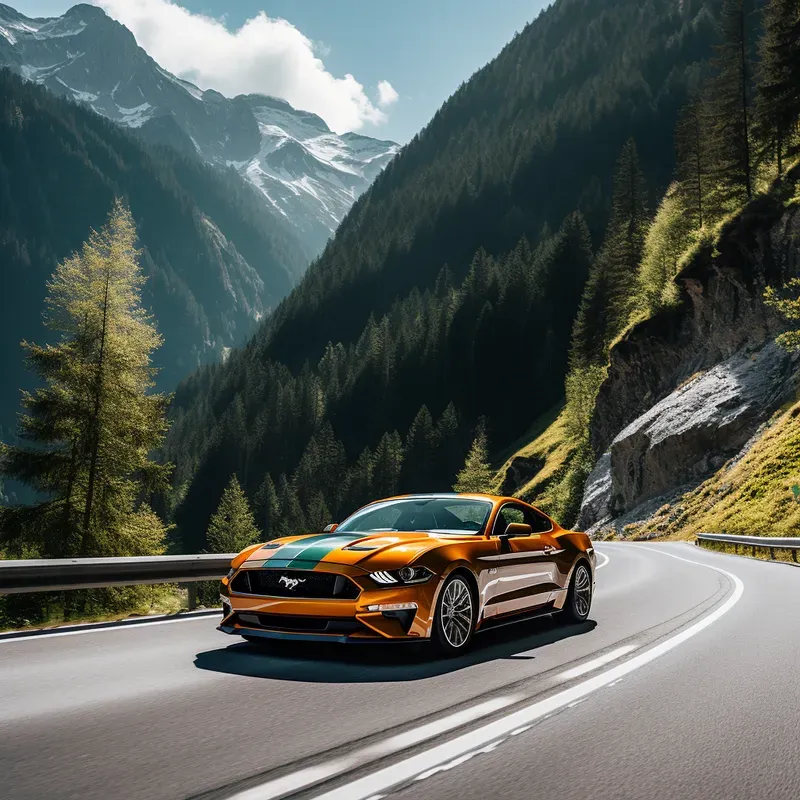 Stylish Cars Driving In Valley Nature
