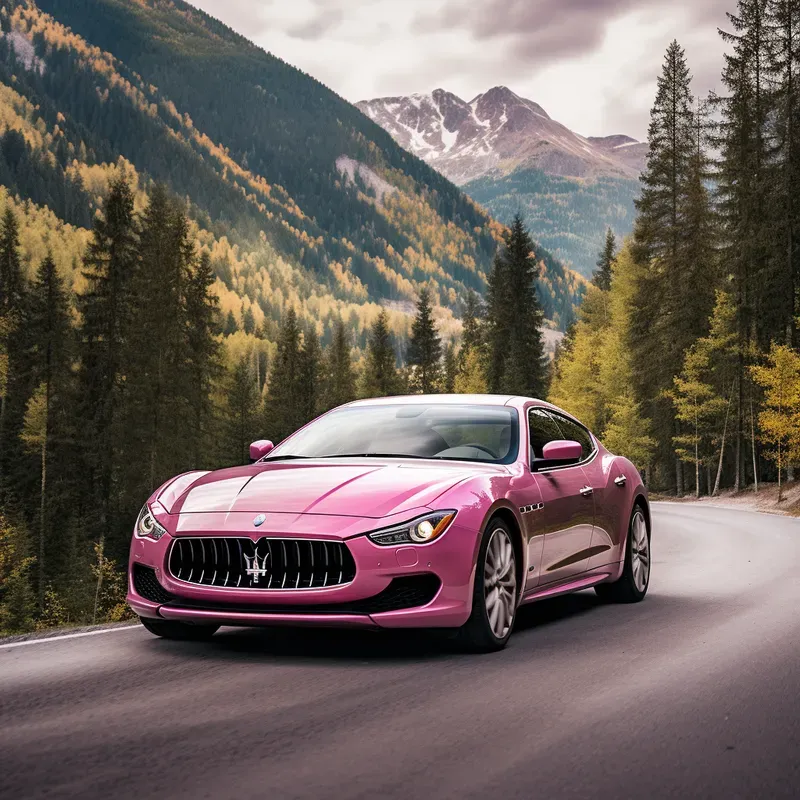 Stylish Cars Driving In Valley Nature