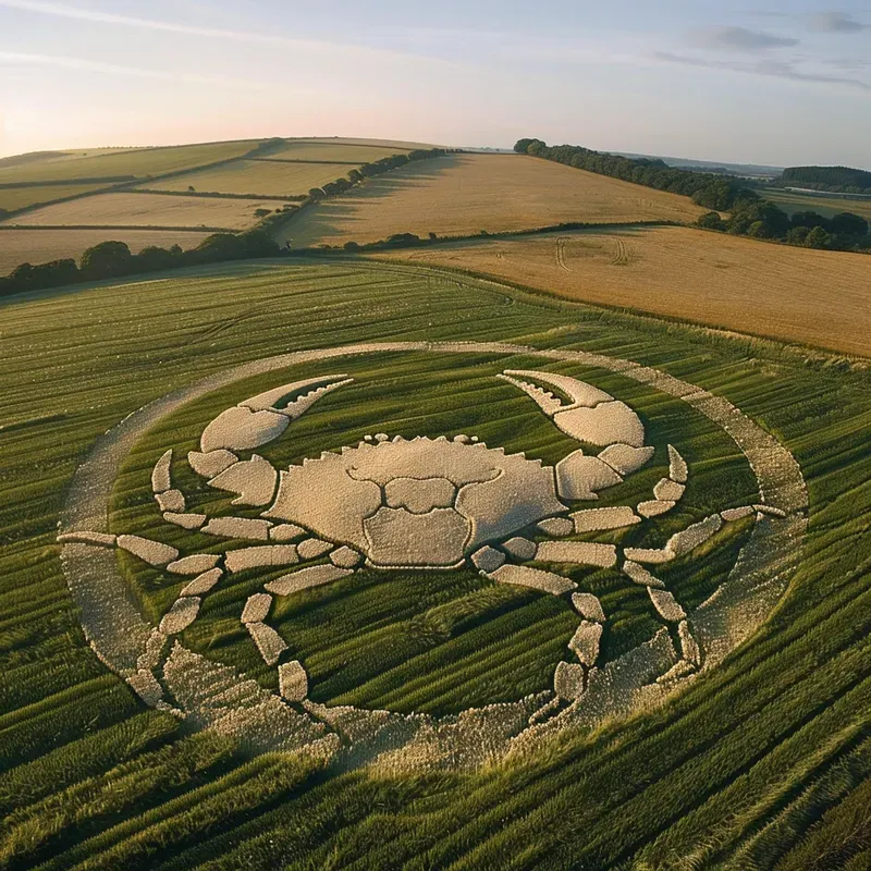 Alien Zodiac Art On Farmlands