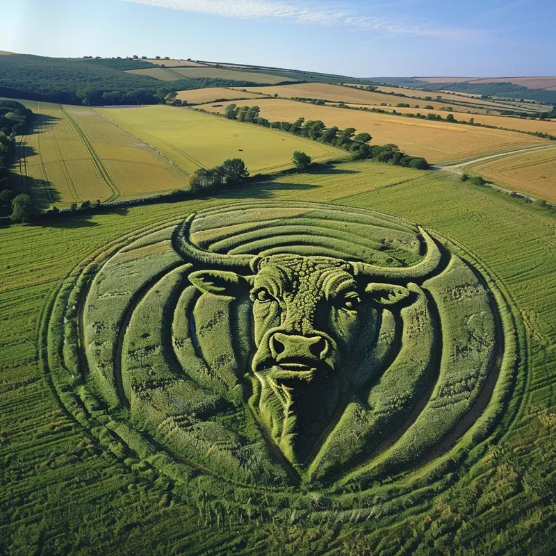 Alien Zodiac Art On Farmlands