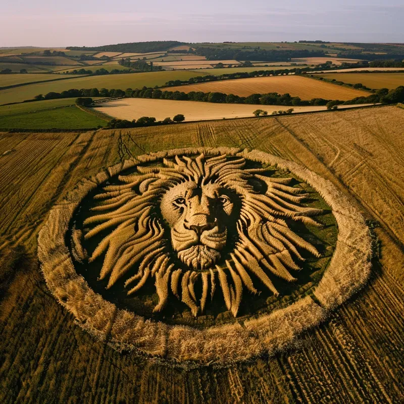 Alien Zodiac Art On Farmlands