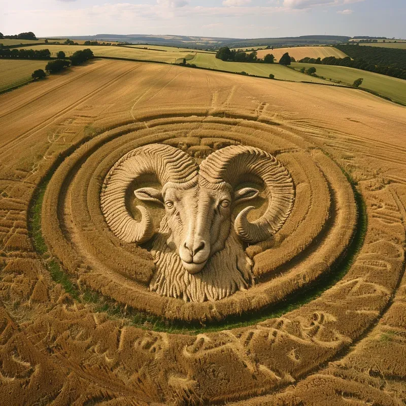 Alien Zodiac Art On Farmlands