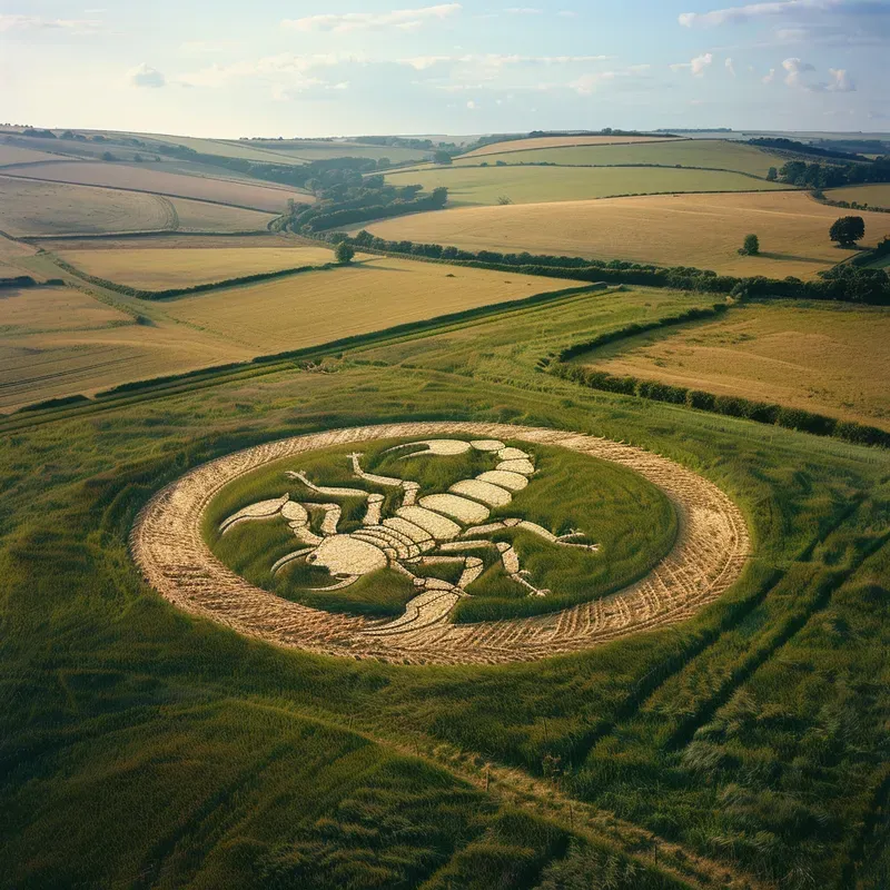 Alien Zodiac Art On Farmlands