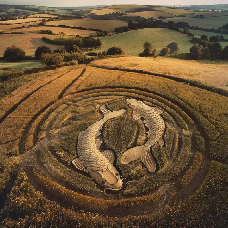 Alien Zodiac Art On Farmlands