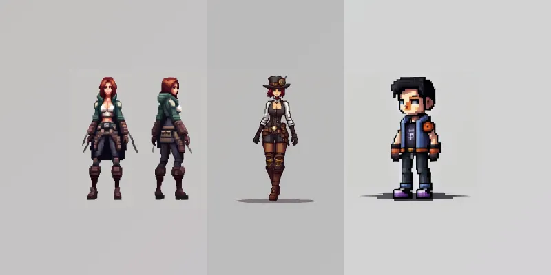 Pixel Art Characters generated by undefined